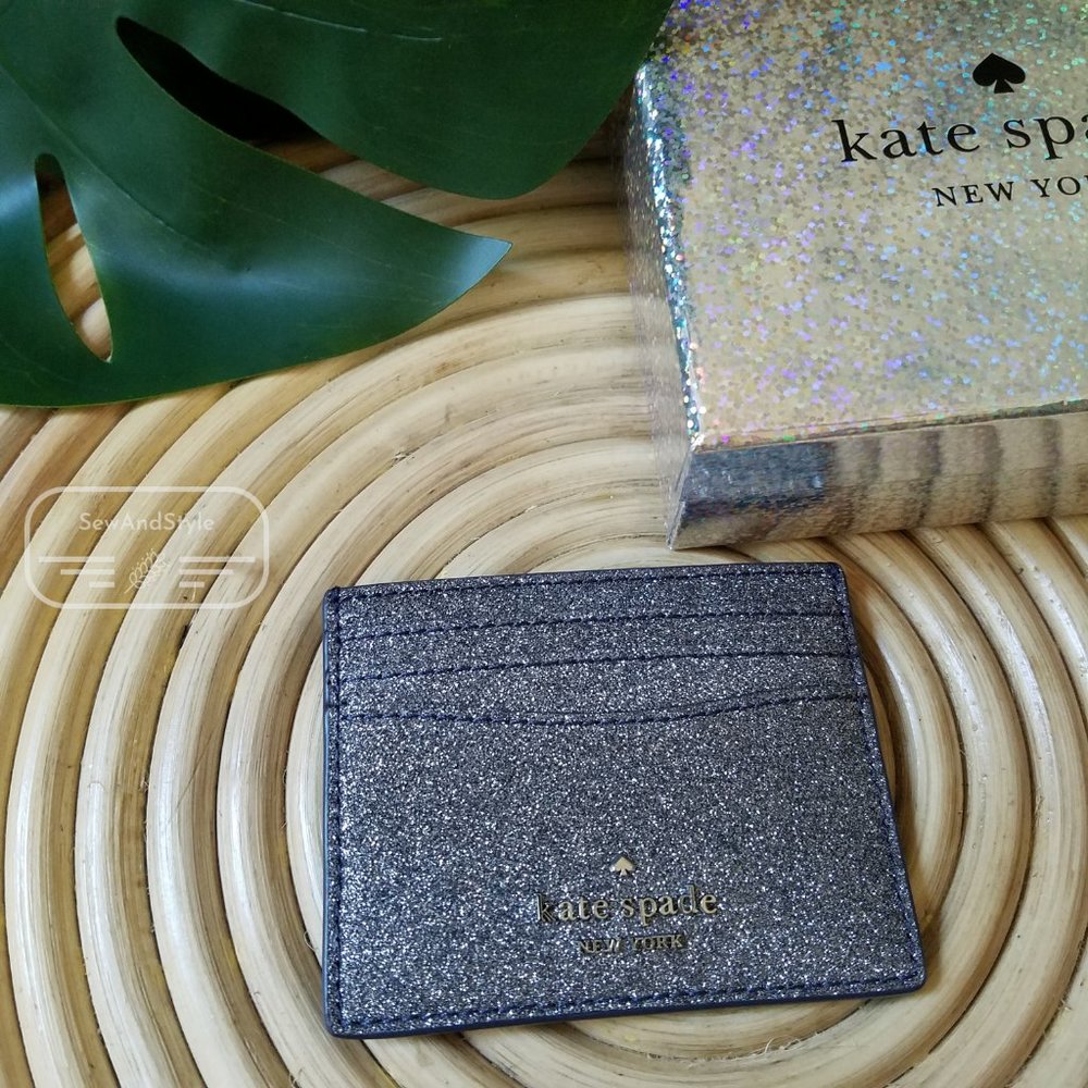 Kate Spade Boxed Small Slim Card Holder Dusk Navy - Picture 3 of 15